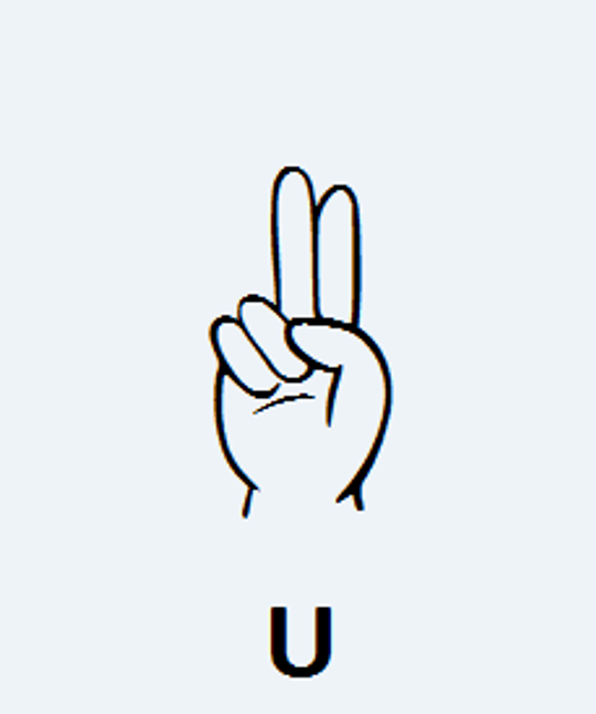 U em Língua de Sinais